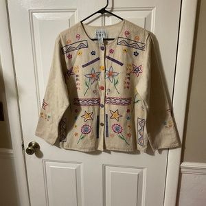 3/$12 Sale EUC Karen Hart Tan Jacket